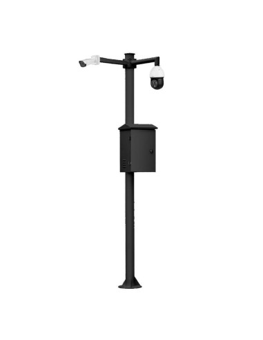 Global Kit-baculo-60-negro Báculo Desmontable De 6m De Altura En Acero Galvanizado De Color Negro Con Soporte Para Cámara Y...