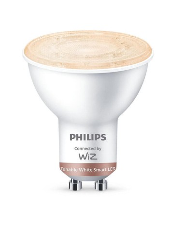 Bombilla  Wiz Philips Smart Wifi Spot Par16 Gu10 4.7w 37° 345lm Sintonizable Blanco, Pack De 3