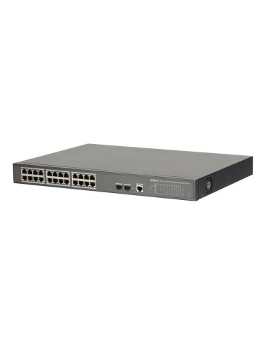 Dahua Pfs4226-24gt-360 Switch Poe 24 Puertos 10/100/1000 + 2 Uplink Gigabit Sfp 360w 802.3at Manejable Layer2