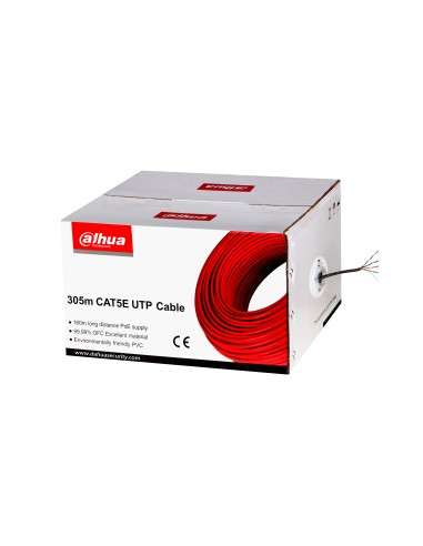 Cable De Red Dahua Sólido 100% Cobre Utp 305m Cat.5e Gris Pfm920i-5eun