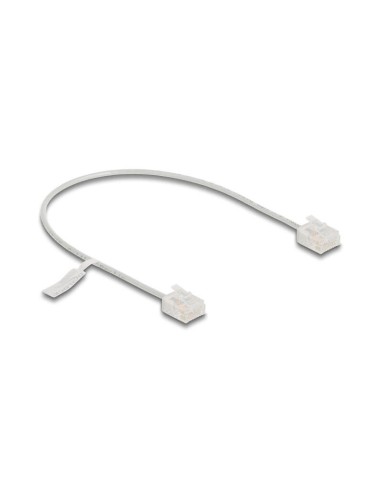 Delock Rj45 Cable De Red Cat.6 Utp Ultra Slim 0,3 M Gris Con Kurzen Machon