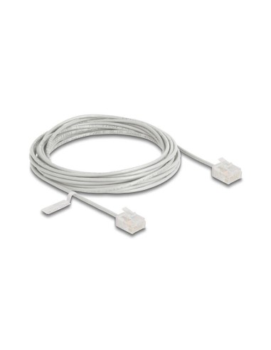 Delock Rj45 Cable De Red Cat.6 Utp Ultra Slim 5 M Gris Con Kurzen Machon