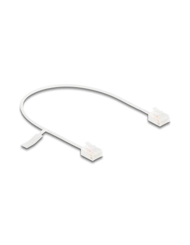 Delock Rj45 Cable De Red Cat.6 Utp Ultra Slim 0,3 M Blanco Con Kurzen Machon