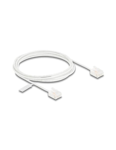 Delock Rj45 Cable De Red Cat.6 Utp Ultra Slim 2 M Blanco Con Kurzen Machon