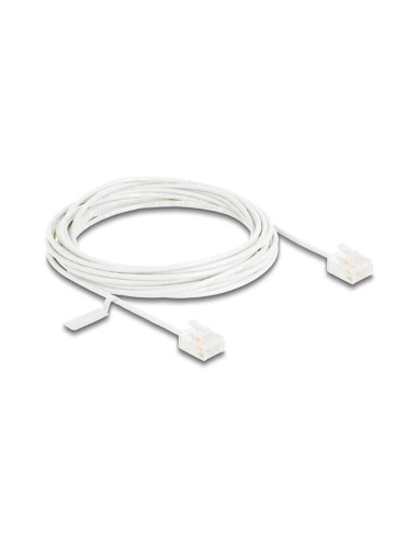 Delock Rj45 Cable De Red Cat.6 Utp Ultra Slim 5 M Blanco Con Kurzen Machon