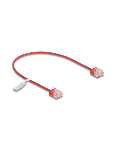 Delock Rj45 Cable De Red Cat.6 Utp Ultra Slim 0,3 M Rojo Con Kurzen Machon