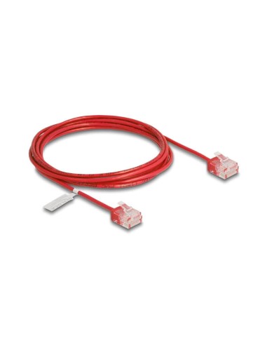 Delock Rj45 Cable De Red Cat.6 Utp Ultra Slim 2 M Rojo Con Kurzen Machon