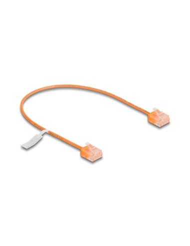 Delock Rj45 Cable De Red Cat.6 Utp Ultra Slim 0,3 M Naranja Con Kurzen Machon