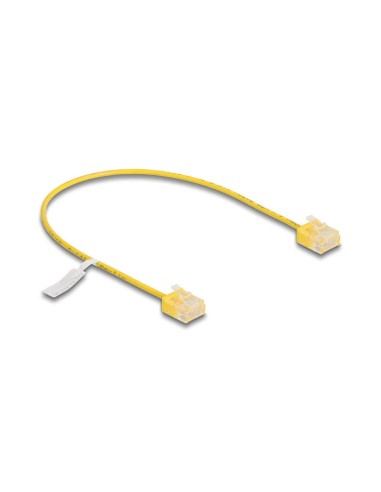 Delock Rj45 Cable De Red Cat.6 Utp Ultra Slim 0,3 M Amarillo Con Kurzen Machon