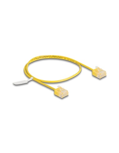 Delock Rj45 Cable De Red Cat.6 Utp Ultra Slim 0,5 M Amarillo Con Kurzen Machon