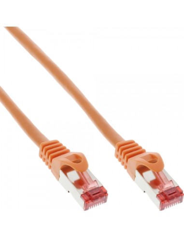 Cable De Red Inline S/ftp Pimf Cat.6 250mhz Pvc Cobre Naranja 0.5m