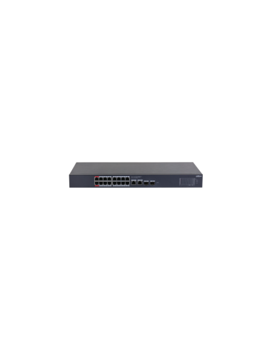 (cs4220-16gt-240) Dahua Switch Poe 16 Puertos Gigabit + 2 Uplink Gigabit Rj45 + 2sfp Gigabit 240w Managed Cloud L2