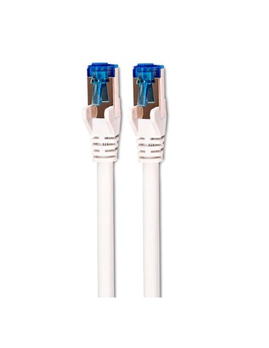 Cable De Red Dcu Cat 6a S/stp Blanco Y Azul 1 Metro