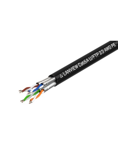 Lanview Lvn122445 Cable De Red Negro 500 M Cat6a U/utp [utp]