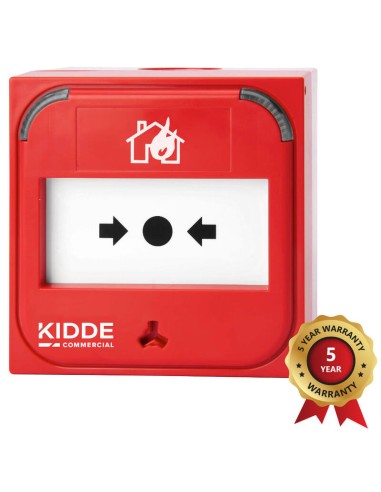 Kidde Commercial Ke-dm3010r-kit Pulsador Analogico Inteligente. Serie Excellence. Incluye Caja Superficie. Color Rojo