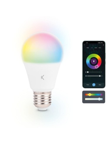 Ksix Smartled Bombilla Inteligente - Rgb-cct - 9w - A60