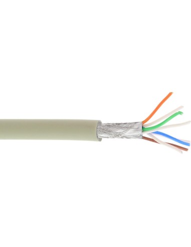 Cable De Red Inline S/ftp Pimf Cat.6a Libre De Halógenos 500mhz Gris 100m