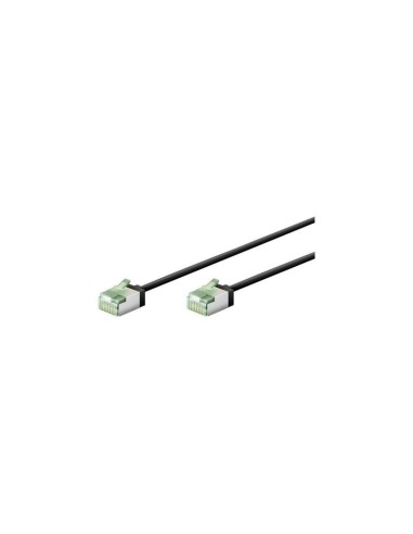 Goobay Cable De Conexión Ultraflexible Cat.8.1 Delgado, U/ftp Negro, 0,5 Metros, Conector Extracorto 74352