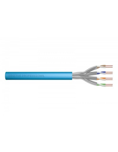 Digitus Cable De Red Cat.6a S/ftp Solid Wire Awg 23/1 Lsoh 100m Blue Foiled