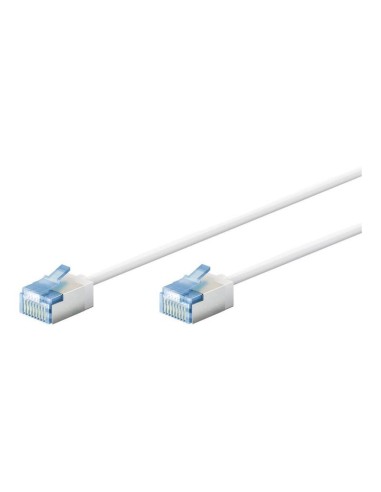 Cable Cat 6a, U/ftp,  0.15 M, Blanco, Lszh-tpe  Slim Delgado Goobay