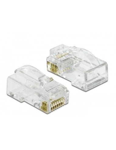 Delock Rj45 Para Prensado+corte+curva Macho Cat.6 Utp 20 Piezas