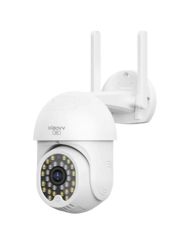 Cámara De Seguridad  Xiaovv P12 3 Mp Full Hd Wifi Visión Nocturna Ip65 Blanco