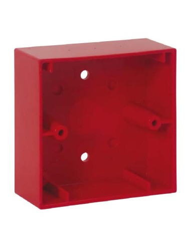 Esser 704980 Caja Para Montaje De Pulsadores Rojo Iq8 De Diseño Compacto En Superficie Para Tubo Visto O Empotrado.