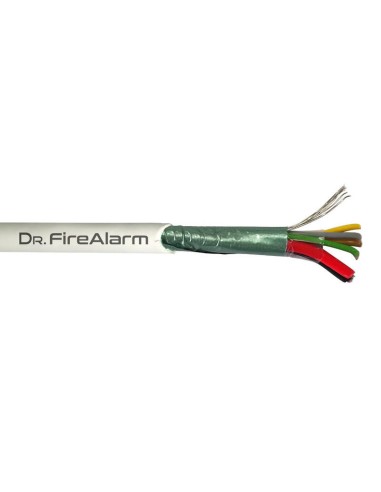 Drfirealarm Alarm04+2-lszh Rollo 100m De Cable Manguera Blanco Flexible 4+2 Hilos Apantallado Lszh (4x0,22+2x0,7) Cpr