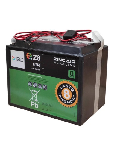 Global Bat-6v960-dc-ez8 Batería De Zinc-aire 6v-960 (6v/4890wh) Ez8. Triple Conector Dc