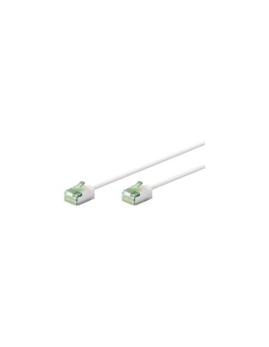 Goobay Cable De Conexión Ultraflexible Cat.8.1 Delgado, U/ftp Blanco, 0,5 Metros, Conector Extracorto 74359