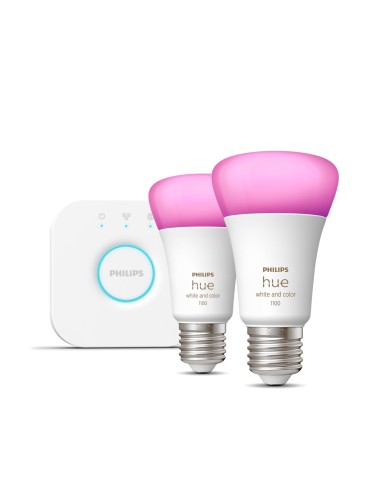 Bombilla  Philips Hue White And Color Ambiance Kit De Inicio: 2 Bombillas Inteligentes E27 (1100)