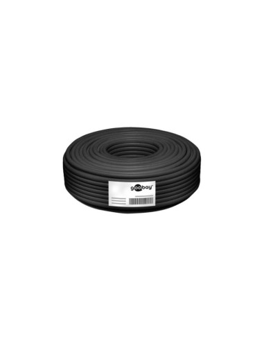 Cable De Red Exterior Goobay Cat.7 S/ftp Pimf Negro, 100 Metros 52768