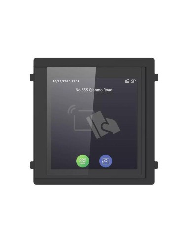 Videoportero Módulo Puerta Pantalla Táctil 4" Lector Tarjetas Em Ip65 Ik08 Hikvision