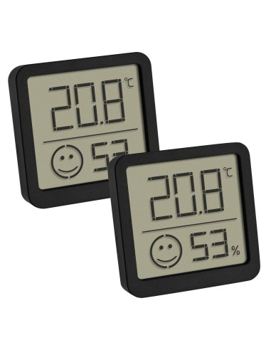 Tfa Dostmann Digitales Thermo-hygrometer 2er Set 30.5053.01.02 Negro