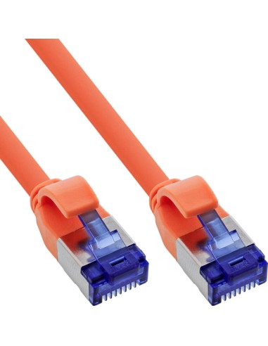 Inline® Cable De Red Slim, Cat.6a, S/ftp, Tpe (lszh) Flexible, Poe, Orange, 2m