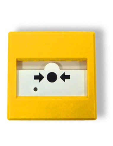 Inim Ic0020y Pulsador De Alarma Manual Para Disparo De Extinción Automática. Color Amarillo