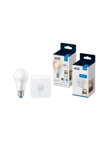 Bombilla Led Wiz Bundle Colors A60 E27 + Sensor De Movimiento (reemplaza 60 Vatios)