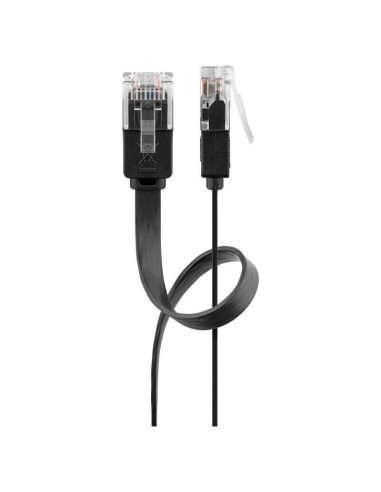 Cable De Red  Goobay 95380 Negro 1 M Cat6 U/utp (utp) Negro, 1 M, Cat6, U/utp (utp), Rj-45, Rj-45