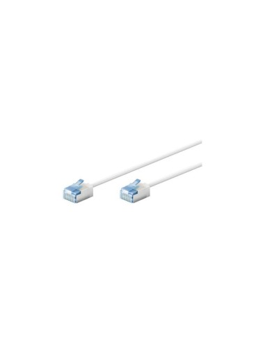 Goobay Cable Cat.6a Ultraflexible Delgado, U/ftp Blanco, 0,5 Metros, Conector Extracorto 74328