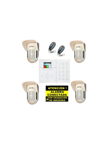 Kit De Alarma Bysecur Ip / Gsm. Central + 4 Volumétricos De Exterior + 2 Mandos