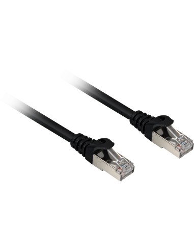 Sharkoon Cable De Red Rj45 Cat.6a Sftp Negro, 50 Cm, Lsoh (sin Halógenos