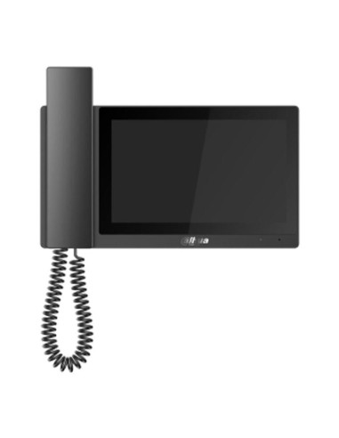 Dahua Vth5421e-h Monitor Interior 7" De Superficie Para Videoportero Ip Pantalla Táctil Poe Sd 6e 1s Alarma Negro