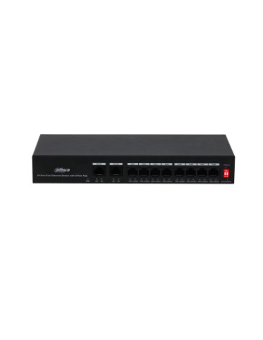 Dahua Pfs3010-8et-65 Switch Poe Watchdog 8 Puertos 10/100 + 2 Uplink 10/100 65w 802.3at